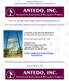 Original web site home page