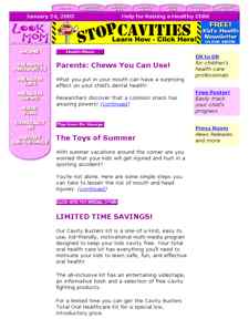 Original web site home page