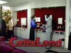 Customers reviewing phones.