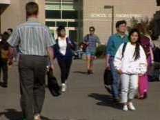 College students on campus.