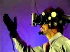 Scientist using virtual reality tools.